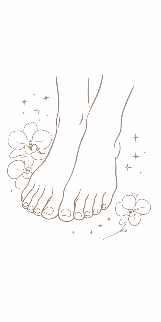 Illustration pieds minimaliste
