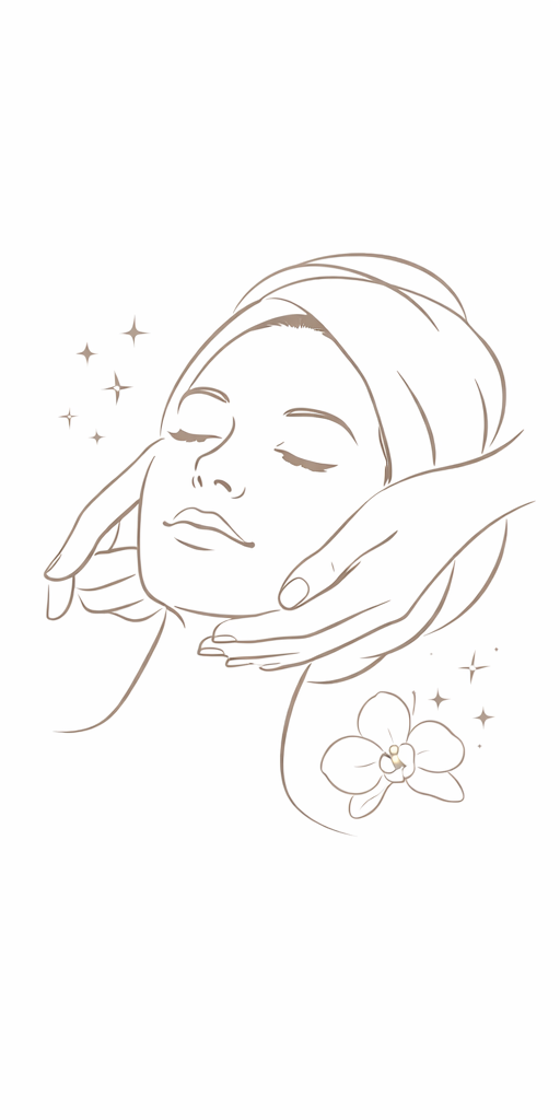 Illustration soin du visage minimaliste